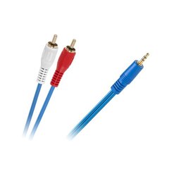 3,5 mm JACK - 2 x RCA kaapeli, 5 m, sininen hinta ja tiedot | OEM Kodinkoneet ja kodinelektroniikka | hobbyhall.fi