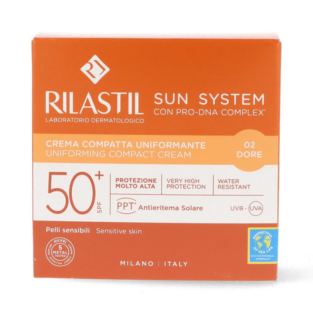 rilastil sun system spf 50+ doré compact powder, 10 g hinta ja tiedot | Meikkivoiteet ja puuterit | hobbyhall.fi