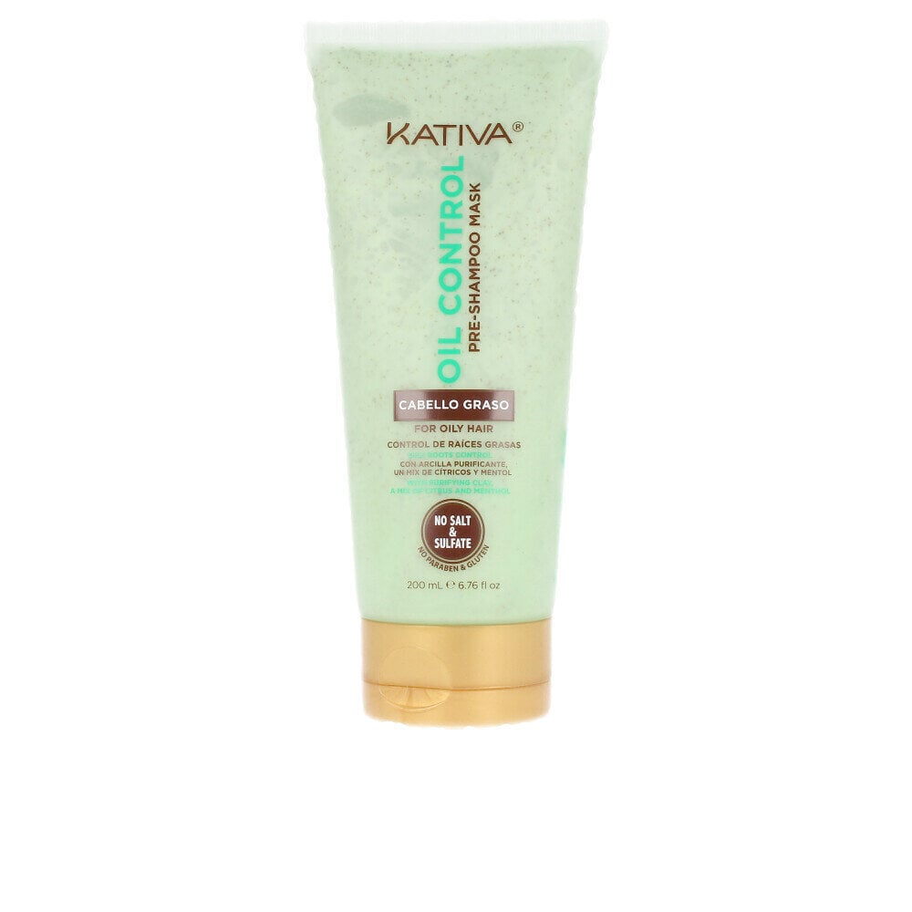 kativa oil control pre-shampoo mask, 200ml, 200 ml, 200 ml hinta ja tiedot | Hiusnaamiot, öljyt ja seerumit | hobbyhall.fi