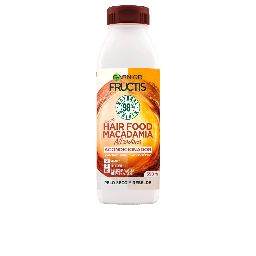 garnier fructis hair food macadamia suoristava hoitoaine 350 ml hinta ja tiedot | Hoitoaineet | hobbyhall.fi