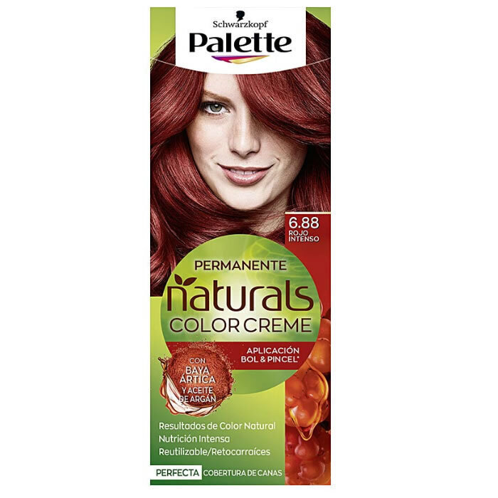 hiusten väri schwarzkopf paletti naturals väri creme 6 88 voimakas punainen hinta ja tiedot | Hiusvärit | hobbyhall.fi