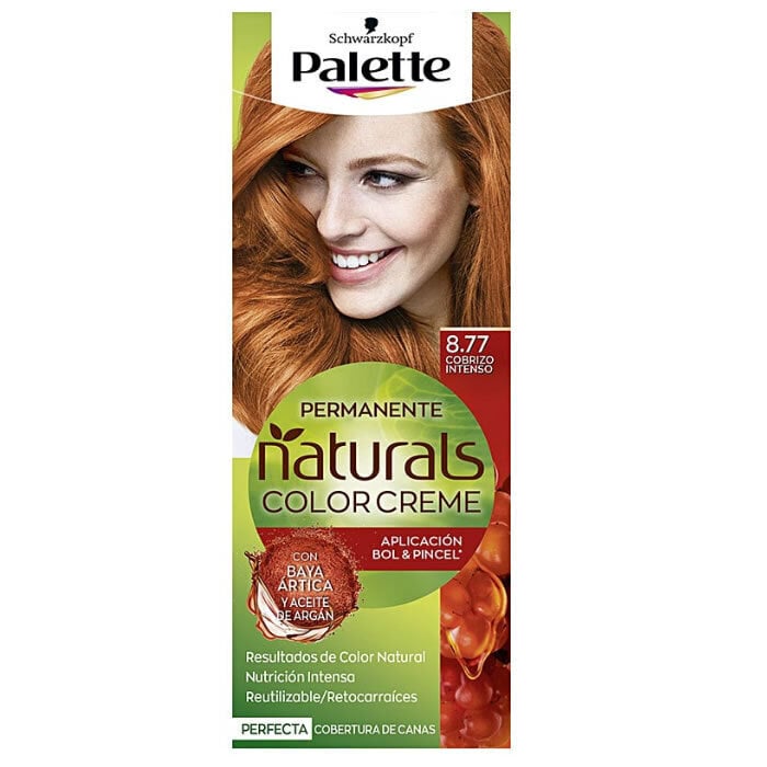 hiusten väri schwarzkopf paletti naturals väri creme 8 77 voimakas kupari hinta ja tiedot | Hiusvärit | hobbyhall.fi