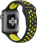 Apple Watch 40mm / 38mm Strap Deluxe Sport vaihtoranneke Devia - Yellow hinta ja tiedot | Älykellojen ja aktiivisuusrannekkeiden lisätarvikkeet | hobbyhall.fi