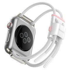 Lukittava pohjahihna Apple Watch Let`s go -sarjalle, 42 mm / 44 mm, valkoinen. hinta ja tiedot | Baseus Älykellot ja aktiivisuusrannekkeet | hobbyhall.fi