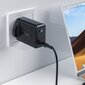 Kaksinkertainen USB-C PD 50W GaN laturi UK-pistokkeella, musta hinta ja tiedot | Puhelimen laturit | hobbyhall.fi