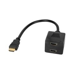 HDMI-adapteri - 2x HDMI-liitäntä, 20 cm hinta ja tiedot | Adapterit | hobbyhall.fi