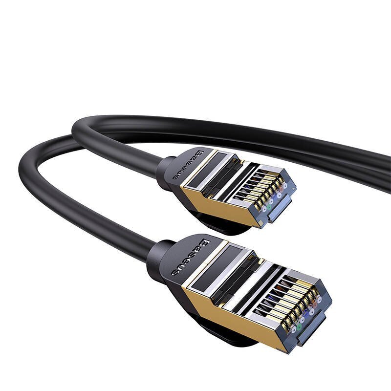 Nopea verkkokaapeli RJ45 Cat 7 10Gbps 8m musta hinta ja tiedot | Kaapelit ja adapterit | hobbyhall.fi