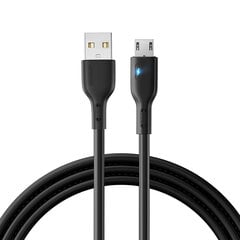 USB - microUSB kaapeli LED-valolla, 2m, musta hinta ja tiedot | Puhelinkaapelit | hobbyhall.fi