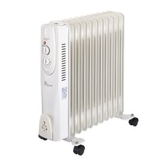 Sähkölämmitteinen öljytäytteinen lämmitin, 2500W, 11 osaa, valkoinen hinta ja tiedot | Lämmittimet | hobbyhall.fi