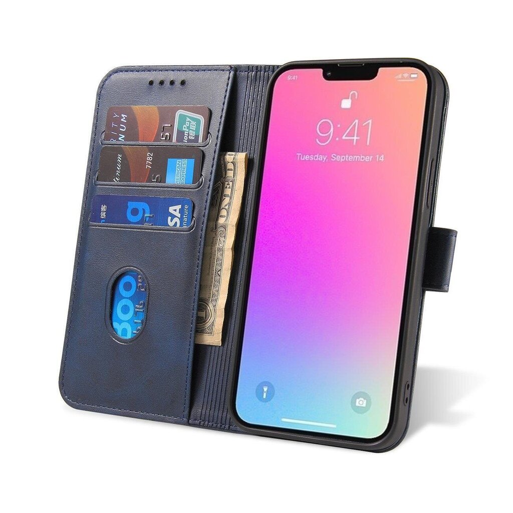 Magneettinen kotelo kannella ja lompakolla Xiaomi Redmi Note 12 5G / Poco X5 5G, sininen hinta ja tiedot | Puhelimen kuoret ja kotelot | hobbyhall.fi