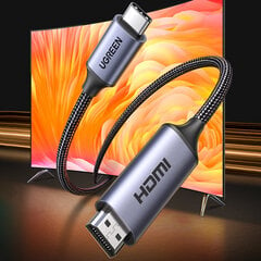 USB-C - HDMI 2.1 kaapeli 8K 60Hz, 1.5m, harmaa hinta ja tiedot | Kaapelit ja adapterit | hobbyhall.fi