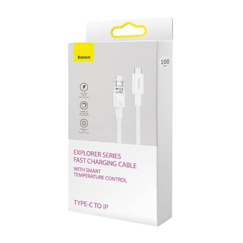 USB-C - Lightning kaapeli iPhone Explorer Series 20W 2m valkoinen hinta ja tiedot | Puhelinkaapelit | hobbyhall.fi