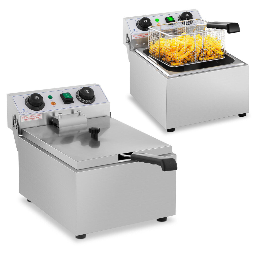 Sähköinen gastronominen friteerauskeitin 230 V, 3200W, 10 L, ruostumaton teräs hinta ja tiedot | Airfryerit ja friteerauskeittimet | hobbyhall.fi