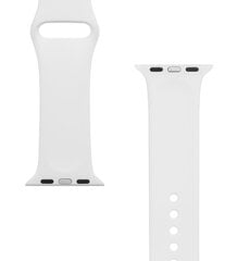 Tactical 465 Silikoninen ranneke, Apple Watch 1/2/3/4/5/6/7/SE, 38/40/41 mm, valkoinen hinta ja tiedot | Älykellojen ja aktiivisuusrannekkeiden lisätarvikkeet | hobbyhall.fi