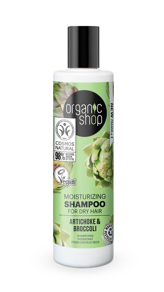 organic shop kosteuttava shampoo, 280 ml hinta ja tiedot | Shampoot | hobbyhall.fi