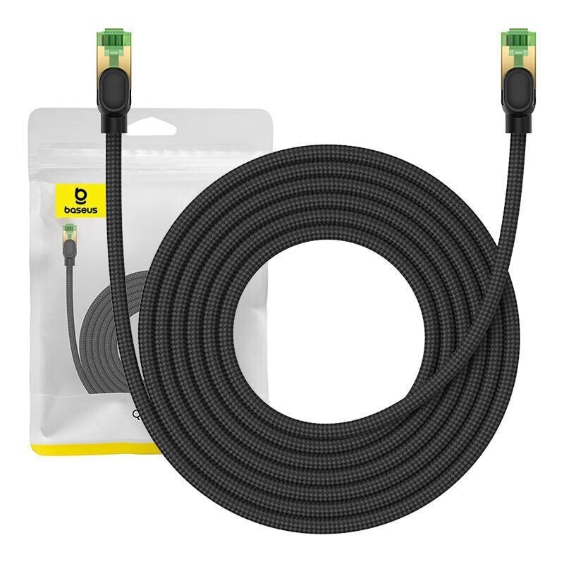 Nopea LAN-verkkokaapeli RJ45 Cat.8 40Gbps punottu 5m, musta hinta ja tiedot | Kaapelit ja adapterit | hobbyhall.fi