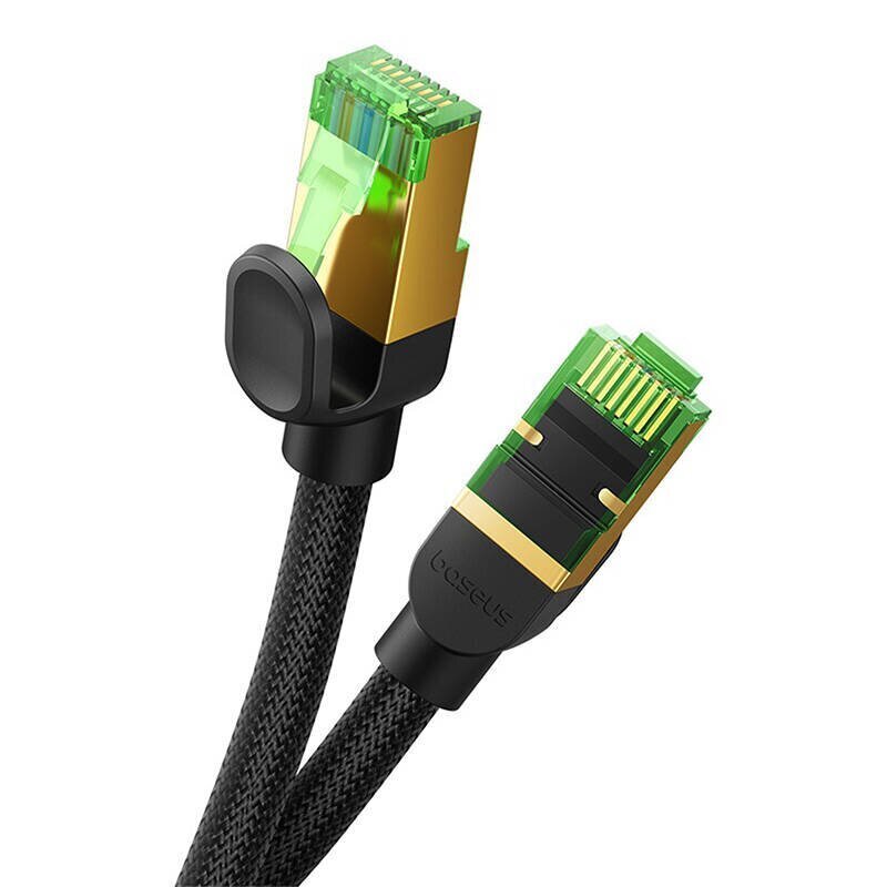 Nopea LAN-verkkokaapeli RJ45 Cat.8 40Gbps punottu 5m, musta hinta ja tiedot | Kaapelit ja adapterit | hobbyhall.fi