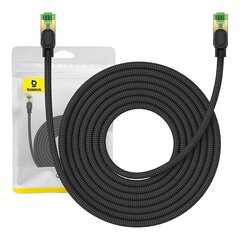 Nopea LAN-verkkokaapeli RJ45 Cat.8 40Gbps punottu 8m, musta hinta ja tiedot | Kaapelit ja adapterit | hobbyhall.fi