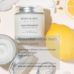 Mary&May Lemon Niacinamide Glow Wash off Pack 125g - värimuutoksia vähentävä kasvonaamio hinta ja tiedot | Kasvonaamiot ja silmänalusaamiot | hobbyhall.fi