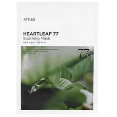 ANUA HEARTLEAF 77% SOOTHING SHEET MASK 25ml - Rauhoittava levynaamio hinta ja tiedot | Kasvonaamiot ja silmänalusaamiot | hobbyhall.fi