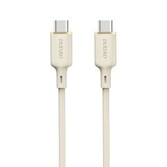 Silikoninen USB-C - USB-C kaapeli 100W 2m, beige hinta ja tiedot | Puhelinkaapelit | hobbyhall.fi