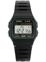 Miesten kello Casio F-91WM-3DG laatikolla, musta hinta ja tiedot | Miesten kellot | hobbyhall.fi