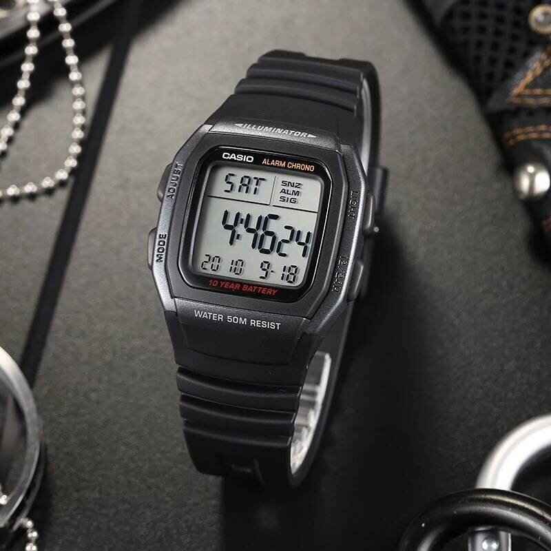 Miesten kello Casio W-96H-1B laatikolla, musta hinta ja tiedot | Miesten kellot | hobbyhall.fi