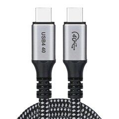 USB-C-kaapeli 240W 8K 60Hz 1,2m, musta hinta ja tiedot | Puhelinkaapelit | hobbyhall.fi