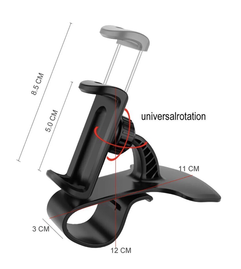 Universaali 360° matkapuhelinteline Kaikki auton osat hinta ja tiedot | Puhelintelineet | hobbyhall.fi