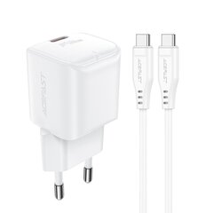 GaN 30W laturi USB-C-kaapelilla, valkoinen hinta ja tiedot | Puhelimen laturit | hobbyhall.fi