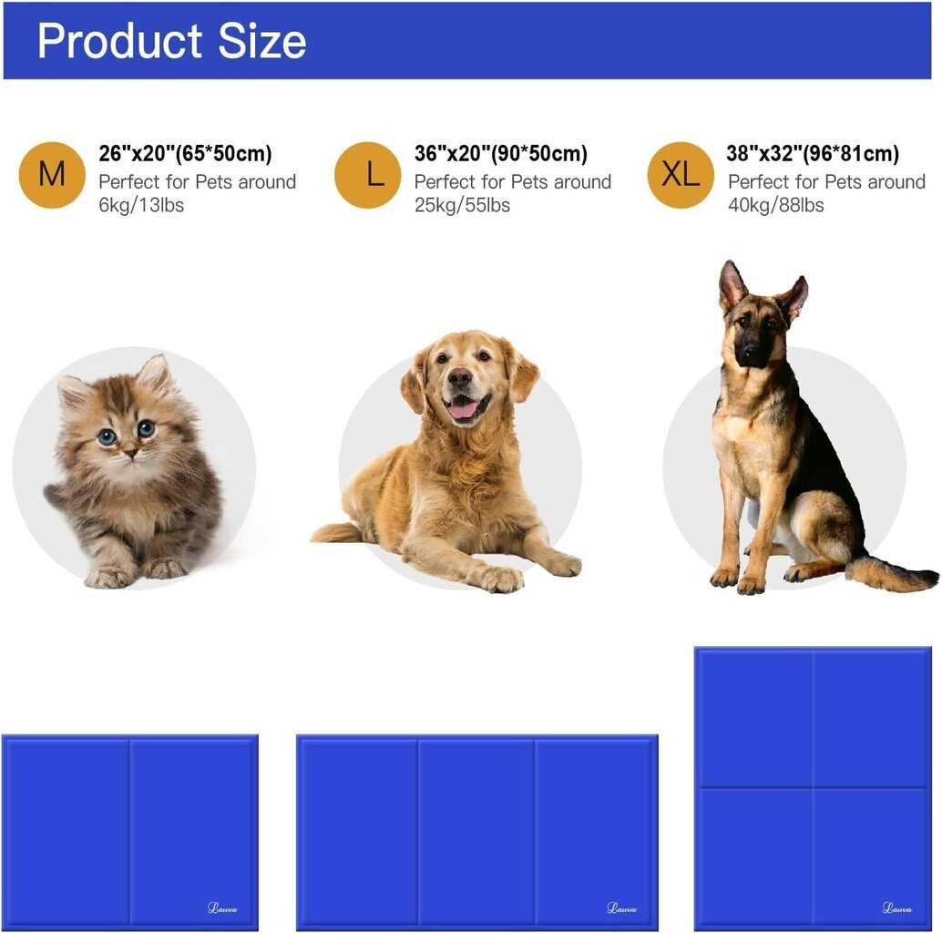 Lauva Gel -jäähdytysmatto koirille ja kissoille L hinta ja tiedot | Pedit ja pesät | hobbyhall.fi