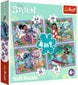 4-in-1 palapeli Lilo ja Stitch hinta ja tiedot | Palapelit | hobbyhall.fi