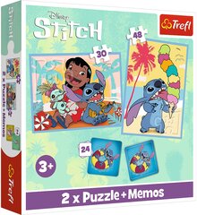 Palapeli ja muistipelikortit Lilo ja Stitch, 3+, Trefl hinta ja tiedot | Palapelit | hobbyhall.fi