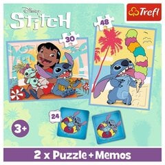 Palapeli ja muistipelikortit Lilo ja Stitch, 3+, Trefl hinta ja tiedot | Palapelit | hobbyhall.fi