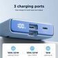 Magnetinen powerbank 10000mAh 20W jalustalla ja Lightning - USB-C kaapelilla, sininen hinta ja tiedot | Varavirtalähteet | hobbyhall.fi