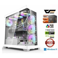 MULTI GAMING Ryzen 5 8500G 64GB 1TB SSD NVME 1TB HDD RTX 4070 Super Windows 11 hinta ja tiedot | Pöytätietokoneet | hobbyhall.fi