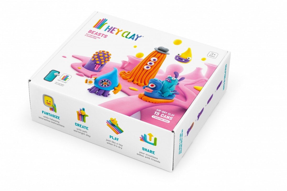 Muovailumassa Hey Clay, 3+, värikäs hinta ja tiedot | Taide- ja askartelutarvikkeet | hobbyhall.fi