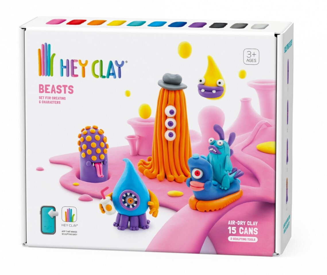 Muovailumassa Hey Clay, 3+, värikäs hinta ja tiedot | Taide- ja askartelutarvikkeet | hobbyhall.fi