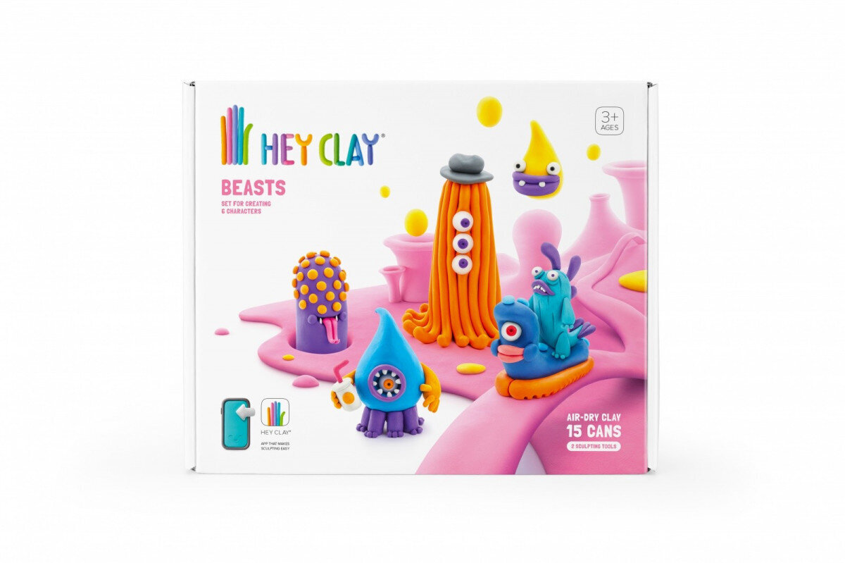 Muovailumassa Hey Clay, 3+, värikäs hinta ja tiedot | Taide- ja askartelutarvikkeet | hobbyhall.fi