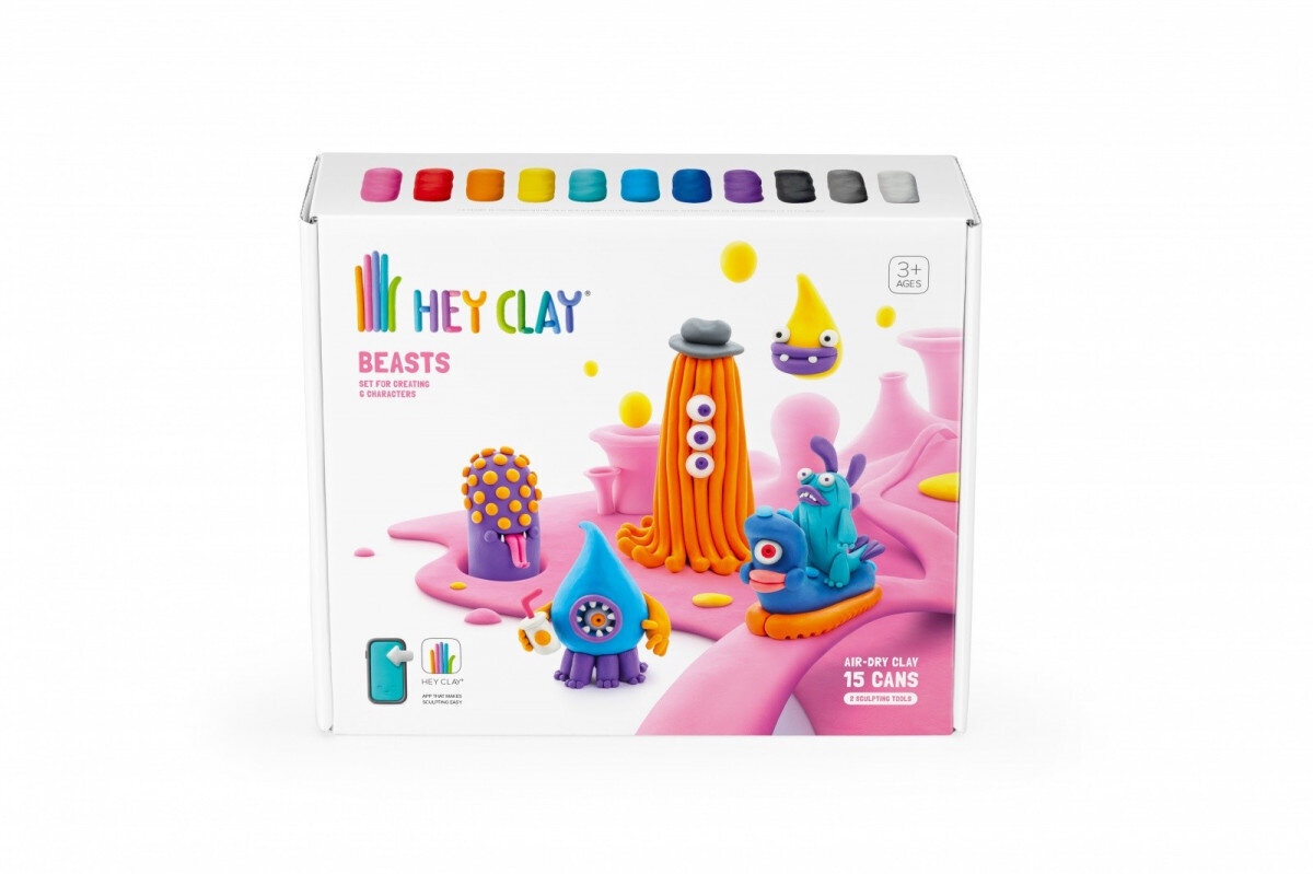 Muovailumassa Hey Clay, 3+, värikäs hinta ja tiedot | Taide- ja askartelutarvikkeet | hobbyhall.fi