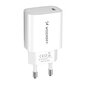 20W USB-C verkkolaturi 100-240V, valkoinen hinta ja tiedot | Puhelimen laturit | hobbyhall.fi