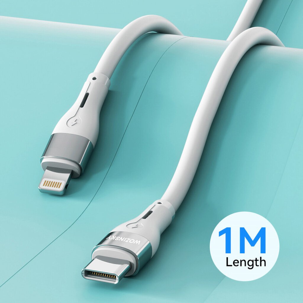 USB-C - Lightning kaapeli iPhone, 27W, 1m, valkoinen hinta ja tiedot | Puhelinkaapelit | hobbyhall.fi