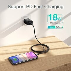 USB-C - Lightning kaapeli iPhone MFi 480Mb/s 3A 2m, musta hinta ja tiedot | Puhelinkaapelit | hobbyhall.fi