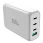 Kompakti GaN-laturi 130W 3xUSB-C ja USB-A, valkoinen hinta ja tiedot | Puhelimen laturit | hobbyhall.fi