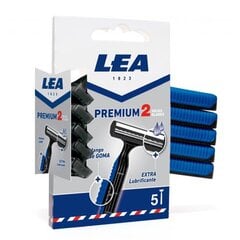 kertakäyttörasva lea premium 2 kiinteäpäinen kertakäyttörasva, 5 kpl. hinta ja tiedot | Parranajo ja karvanpoisto | hobbyhall.fi