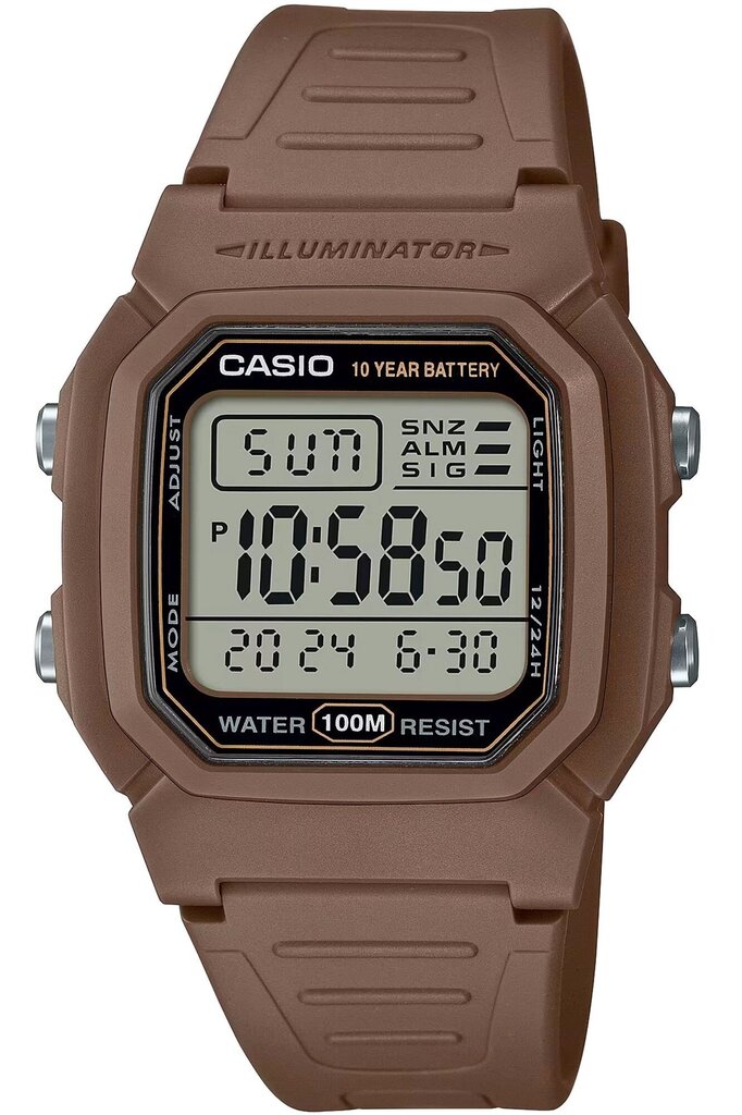 Miesten kello Casio W-800H-5A laatikolla, ruskea hinta ja tiedot | Kellot | hobbyhall.fi