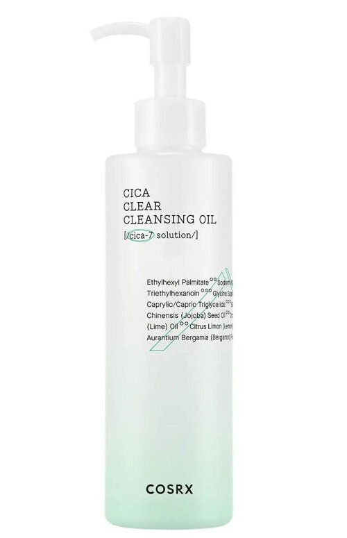 COSRX Pure Fit Cica Clear Cleansing Oil 200ml - Meikinpoistoöljy herkälle iholle. hinta ja tiedot | Kasvojen puhdistusaineet | hobbyhall.fi