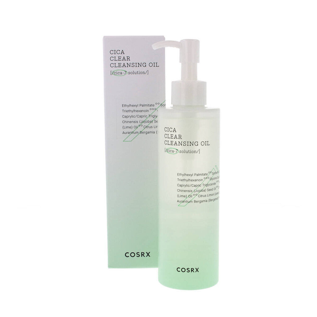 COSRX Pure Fit Cica Clear Cleansing Oil 200ml - Meikinpoistoöljy herkälle iholle. hinta ja tiedot | Kasvojen puhdistusaineet | hobbyhall.fi