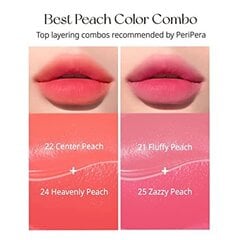 Peripera Ink Airy Velvet No. 022 Center Peach 4 g - Pitkäkestoinen nestemäinen huulipuna. hinta ja tiedot | Huulipunat, huulikiillot ja huulirasvat | hobbyhall.fi