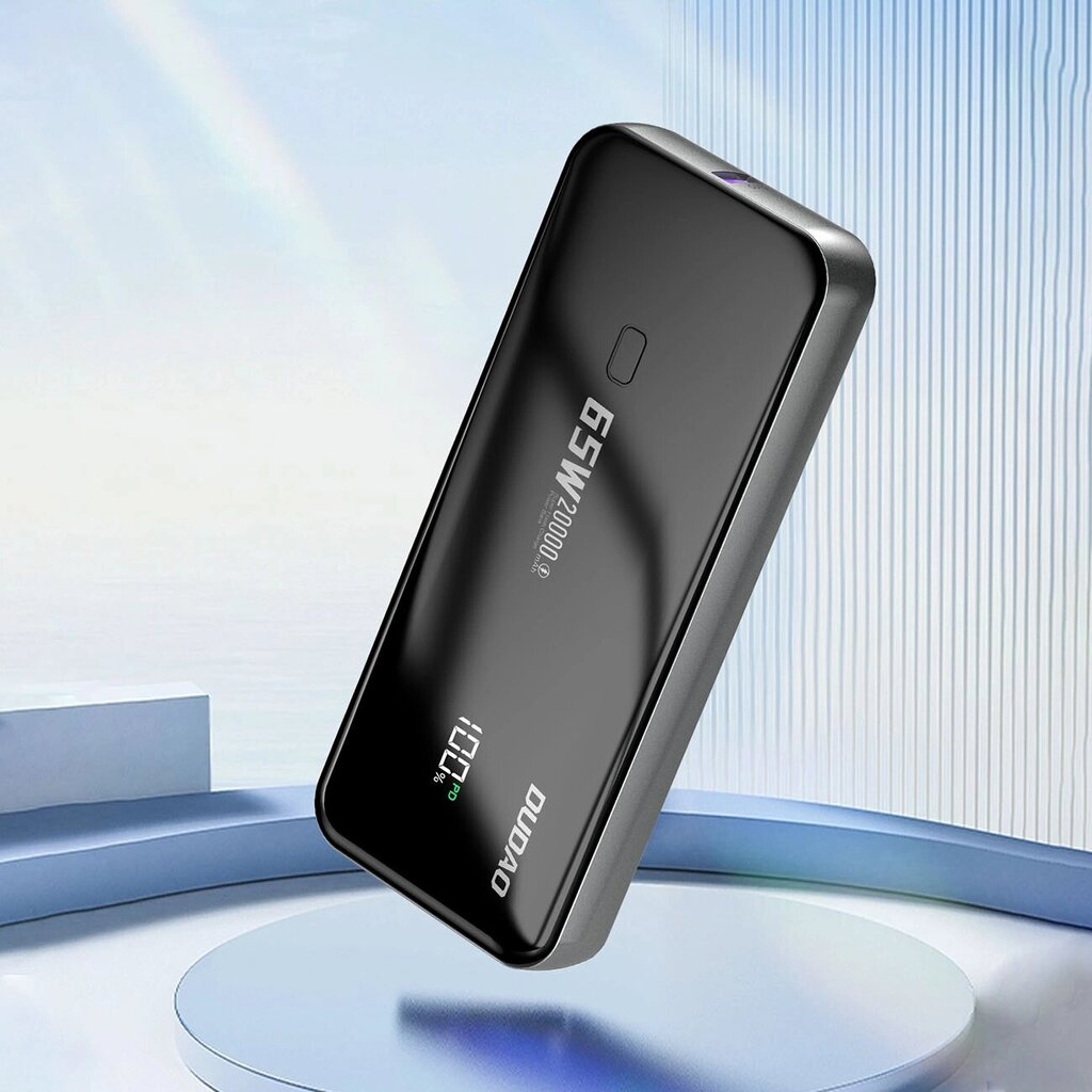 Tehokas Powerbank 20000mAh 65W USB-C ja USB-A, musta hinta ja tiedot | Varavirtalähteet | hobbyhall.fi